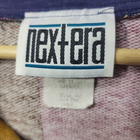 90s Next Era Hoodie Mens Small Colorblock Cotton Button Sweatshirt Surf USA - Picture 4 of 10